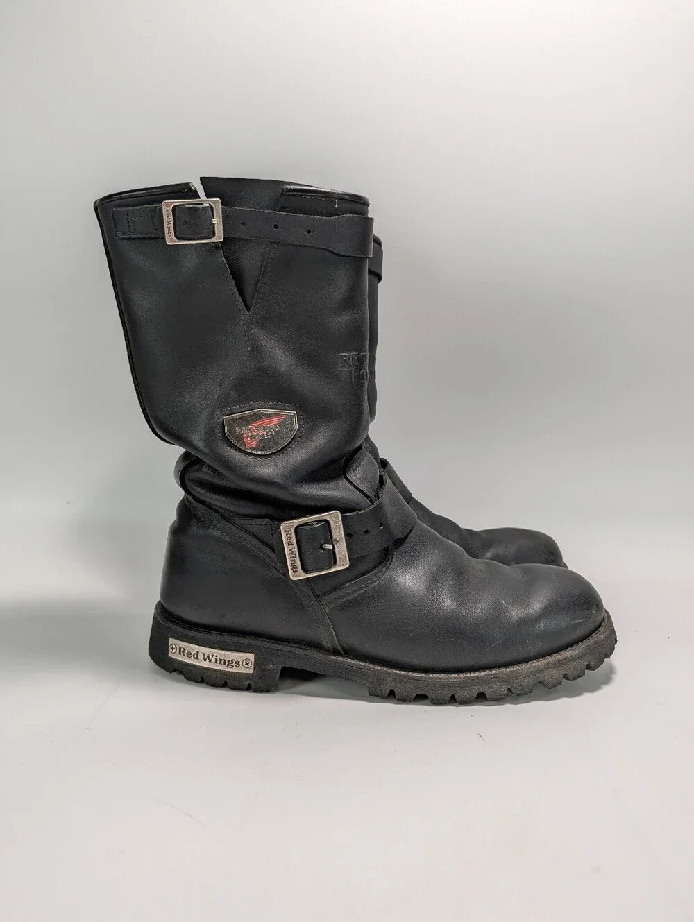 Red Wing Boots Black Engineer Motorcycle Boots 970